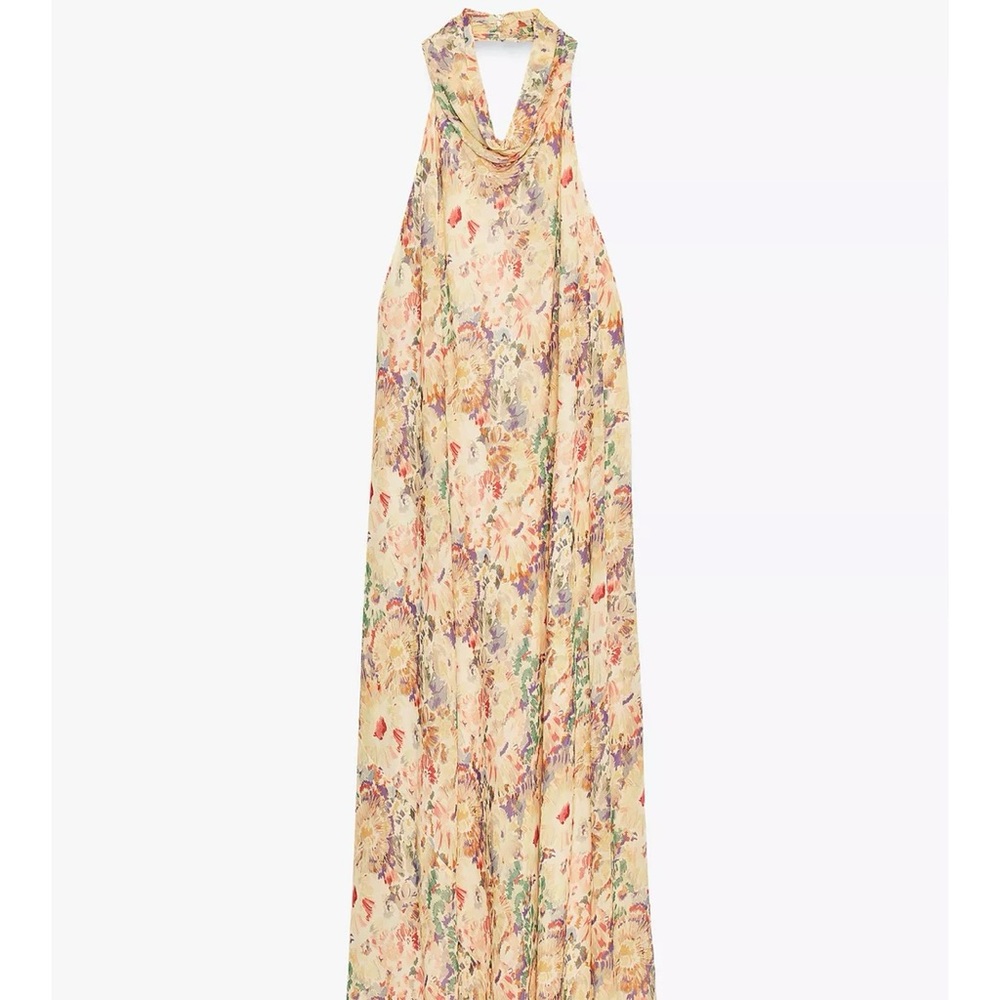 NWT ZARA ZW COLLECTION FLORAL PRINT DRESS - Picture 6 of 8